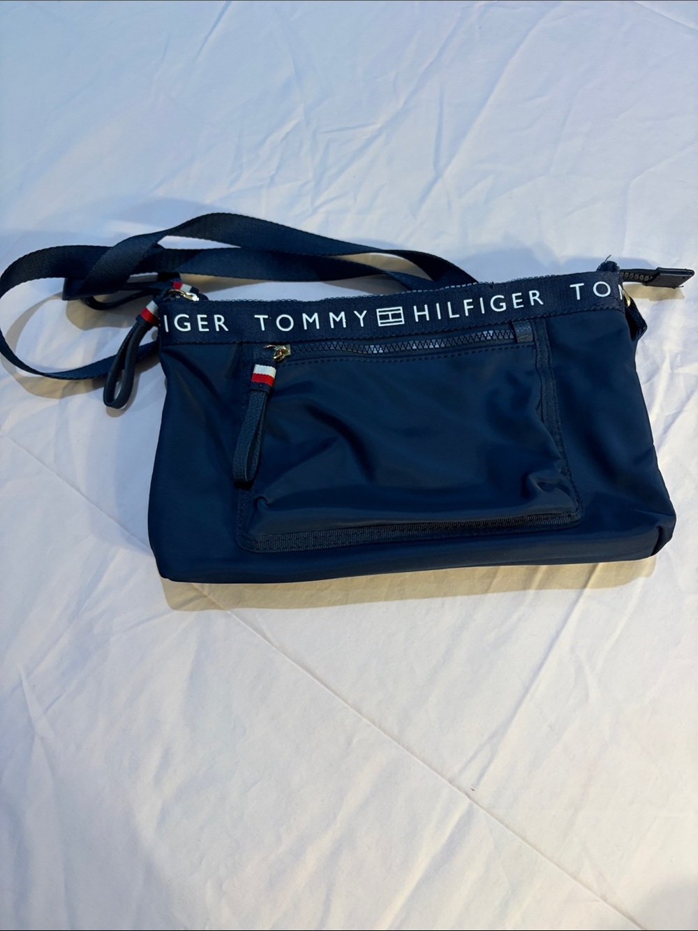 Tommy Hilfiger Navy Belt Bag with Branded Strap